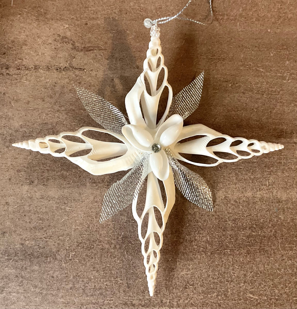 Shimmer Leaf Star Ornament