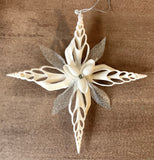 Shimmer Leaf Star Ornament