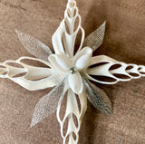 Shimmer Leaf Star Ornament