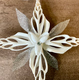Shimmer Leaf Star Ornament