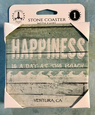 Happiness at the Beach Boxed Coaster