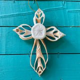 Sand Dollar Cross Ornament