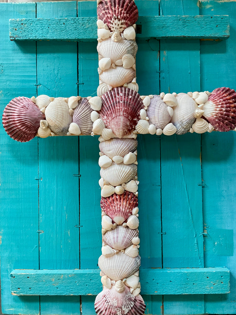 Spring Shell Wall Cross