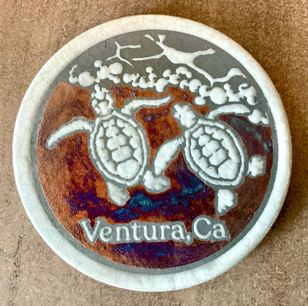 Ventura CA Raku Pottery Coasters