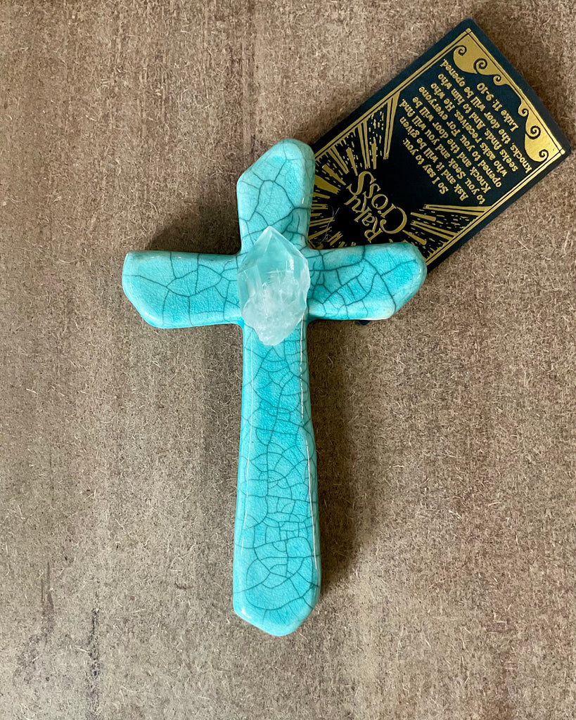 Raku Gemstone Cross