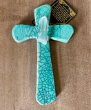 Raku Gemstone Cross