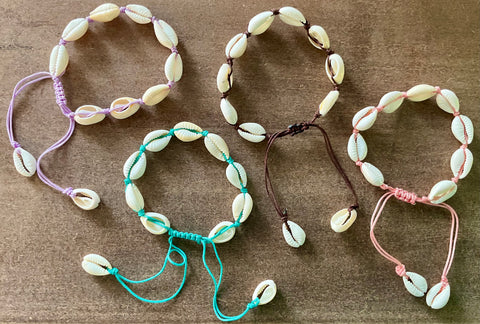 Colorful Cowrie Shell Adjustable Bracelet