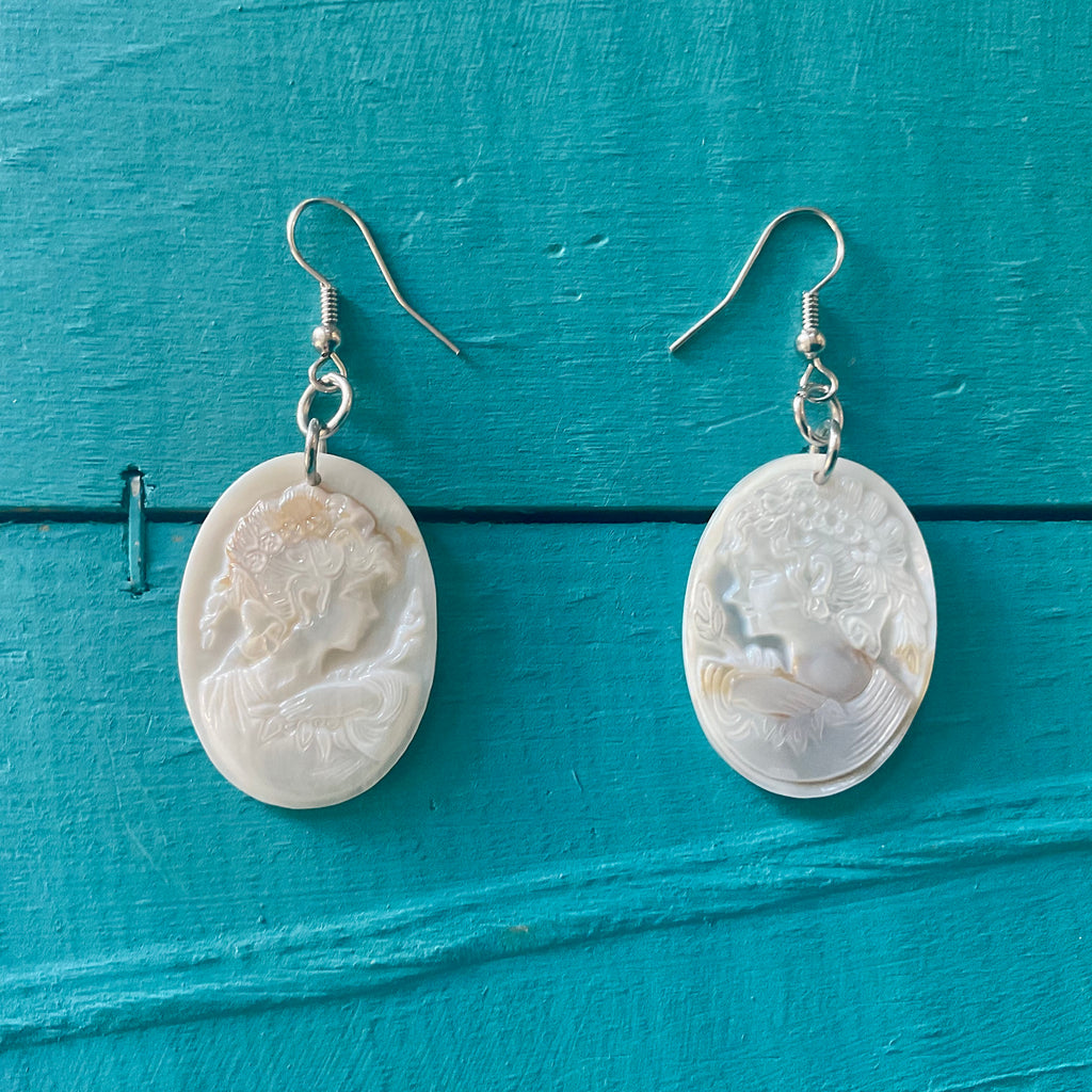 Cameo Shell Earrings
