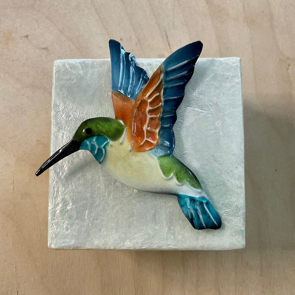 Hummingbird Capiz Box