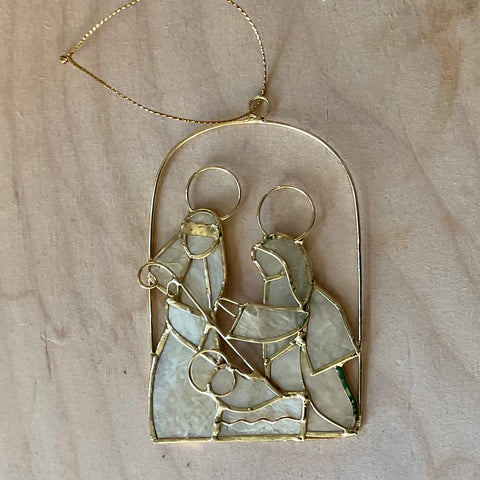 Capiz Nativity Ornament