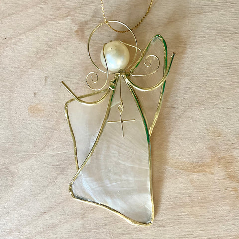 Capiz Charm Angel Ornament