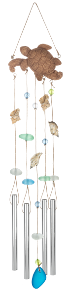 Sea Turtle Seaglass Shell Windchime