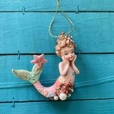 Cherub Child Mermaid Ornament