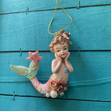 Cherub Child Mermaid Ornament