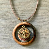 Cat Eye Compass Necklace