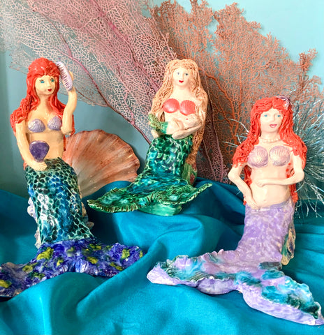 Whimsical Mermaid Sculptures