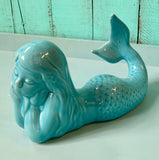 Pensive Laying Mermaid Statue