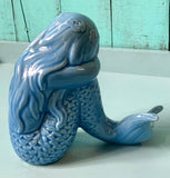 Pensive Sitting Mermaid Statue