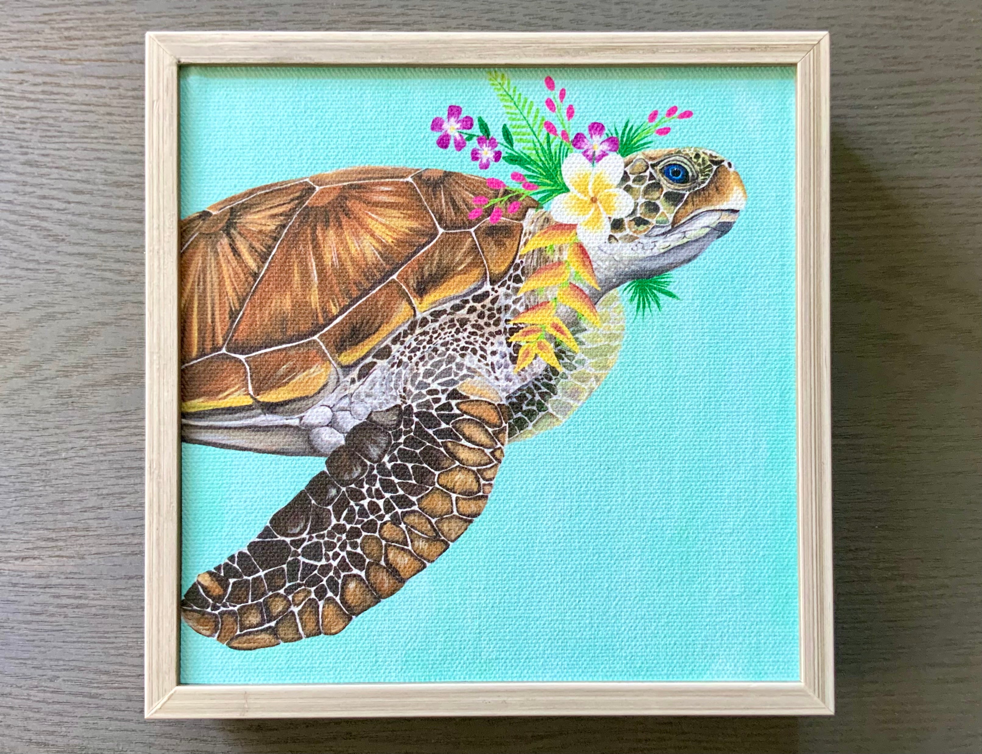 Sea Turtle Wall Art, Large or Small good Canvas, Sea Turtle Painting, Coastal Art, Beach Decor, Sofa Art, Sepia, Framed/Unframed Canvas or Print