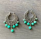 Colorful Peacock Earrings