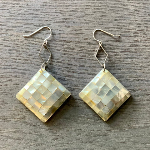 Mop Geo Tile Earrings