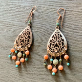 Colorful Peacock Earrings
