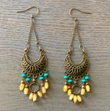 Colorful Peacock Earrings