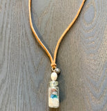 Beachcomber Bottle Leather Necklace