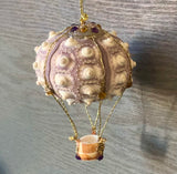 Hot Air Balloon Seashell Ornament