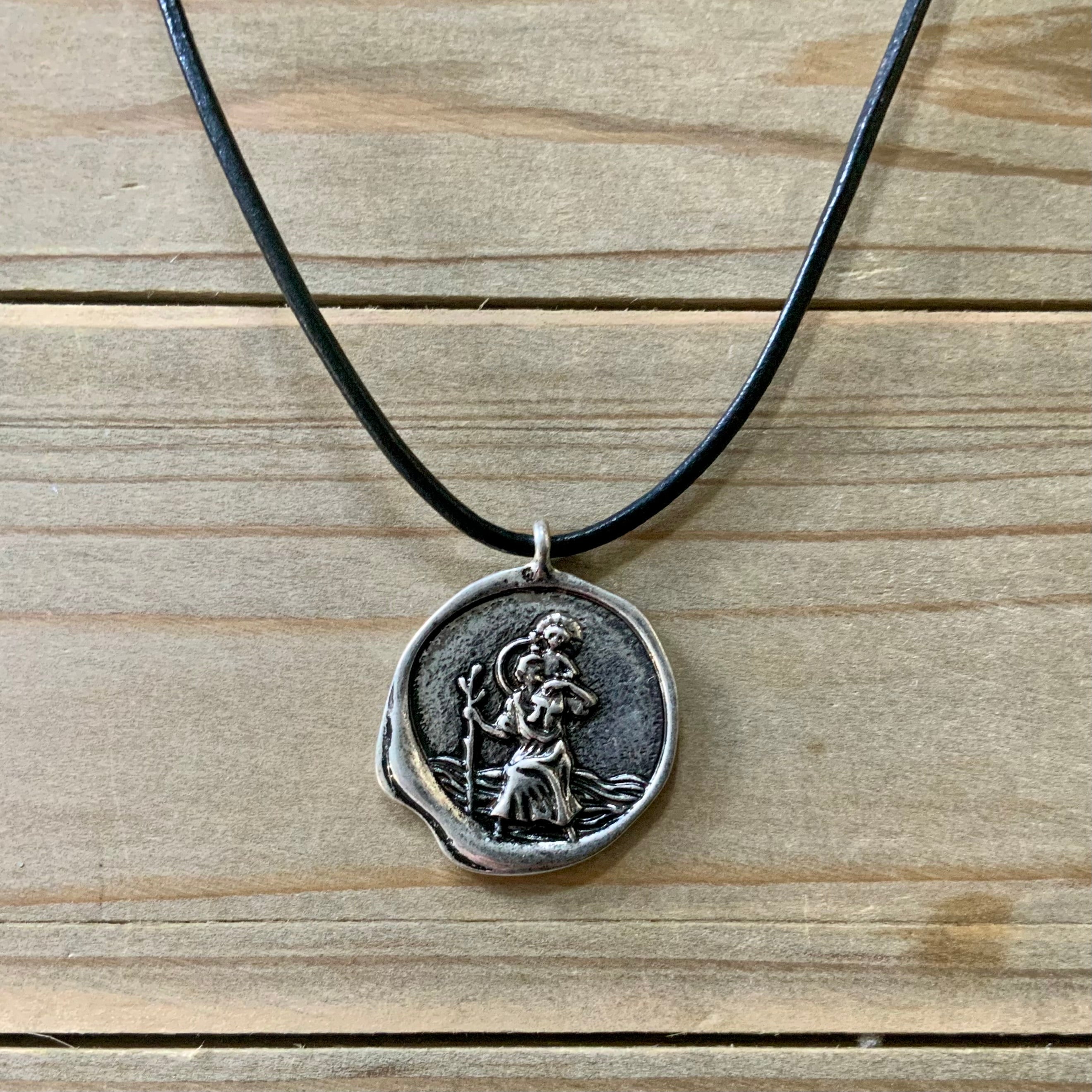 Saint hot sale coin necklace