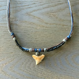 Shark Tooth Adjustable Braided Necklace