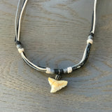 Shark Tooth Adjustable Braided Necklace