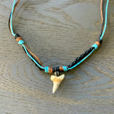 Shark Tooth Adjustable Braided Necklace