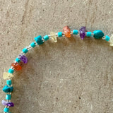 Simple Seed Bead Stone Anklet