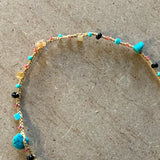 Simple Seed Bead Stone Anklet