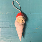 Santa Sculpture Seashell Ornament