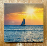 Sailboat Sunset CA Coaster