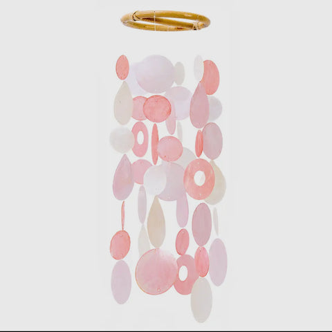 Pretty In Pink Capiz Windchime