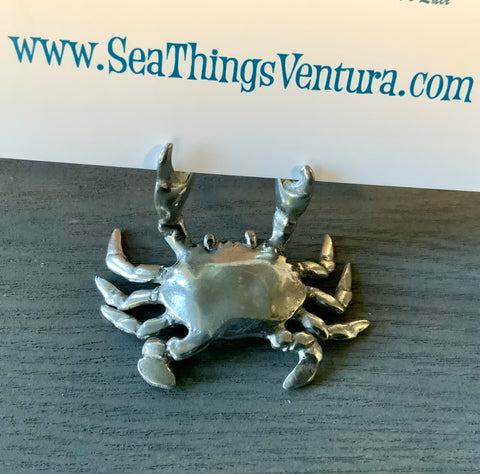 Crab Figurine Pewter Place Card Holder