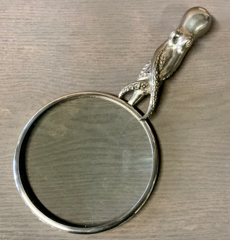 Octopus Pewter Magnifying Glass