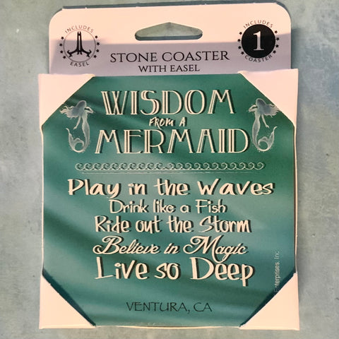 Wisdom from a Mermaid Boxed Coaster