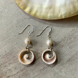 Seashell Wave Abalone Earrings