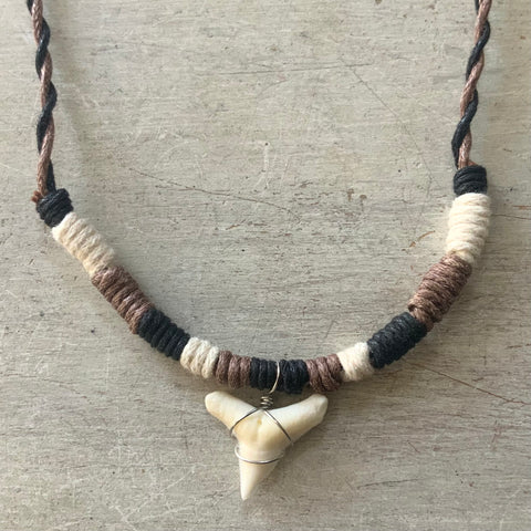 Shark Tooth Striped Necklace