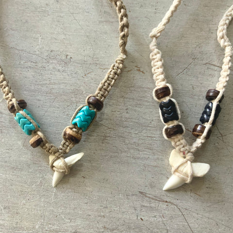 Shark Tooth Jagged Bead Necklace