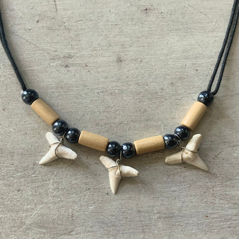 Shark Tooth Trio Necklace