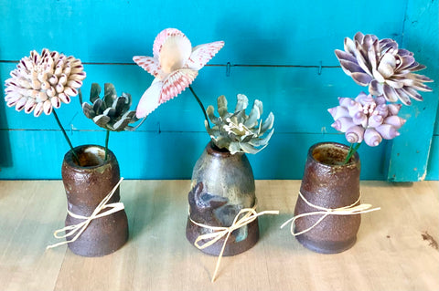 Ocean Bloom Artisan Pottery Vase