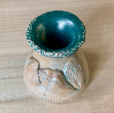 Seashell Artisan Pottery Vase