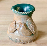 Seashell Artisan Pottery Vase