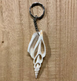 Sliced & Carved Shell Keychain