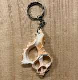 Sliced & Carved Shell Keychain